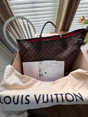 LV Neverfull MM Damier Ebene